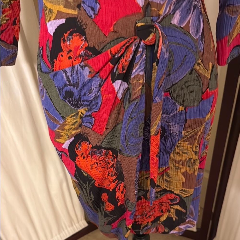 Dawn Joy Fashions Vibrant Red and Blue Sheath Dress for Night Out size 8 - Picture 6 of 9